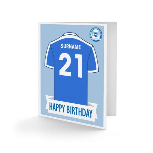 Peterborough United FC Shirt Birthday Card