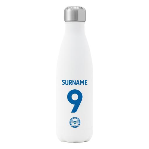 Peterborough United FC Back of Shirt Insulated Water Bottle - White